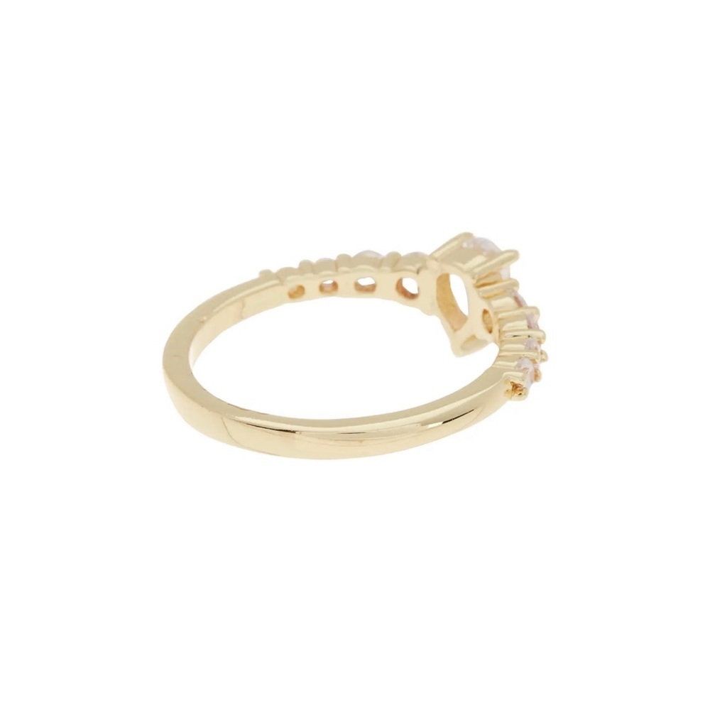 BEAUTIFUL ring! Pear-shaped cubic zirconia crystal in a white gold setting. New! - Picture 3 of 4